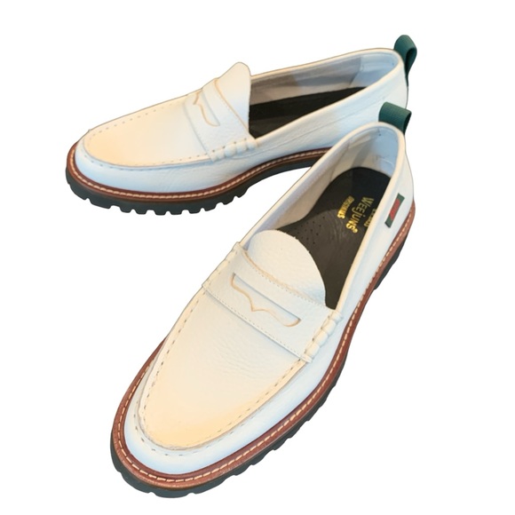 GH BASS White Leather Modern Whitney 1936 Loafers-NWOT - Picture 6 of 10